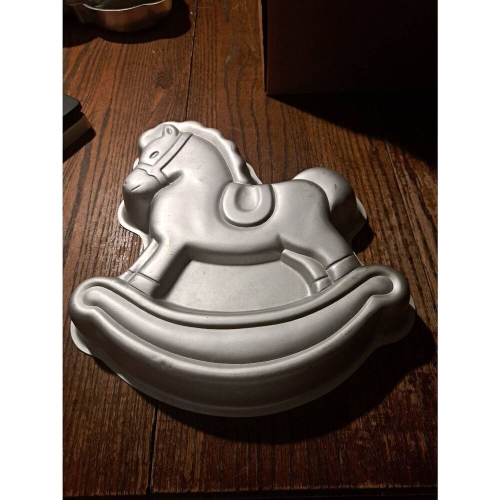 Vintage 1984 Wilton Rocking Horse Cake Pan 2105-2388 Alum 12.5" Baking Mold